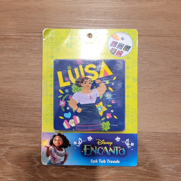 Disney Encanto Isabela 5 Pack Tub Treads 5X5 Inch Squares New - Picture 1 of 6